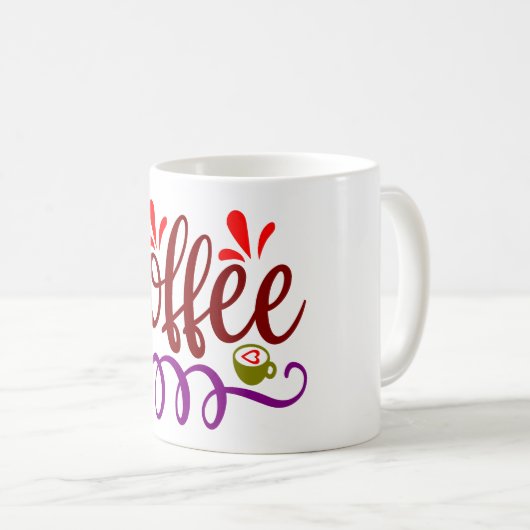 Koffiewoord en harten in mokken (Voorkant rechts)