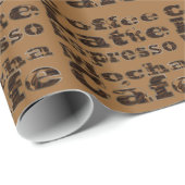 Koffiewoorden Cadeaupapier (Rol Hoek)