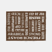 KOFFIEWOORDEN FLEECE DEKEN (Voorkant (Horizontaal))