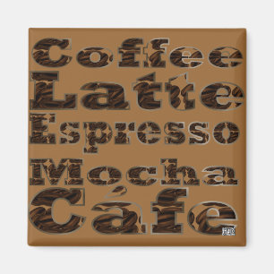 Koffiewoorden Magnet Magneet