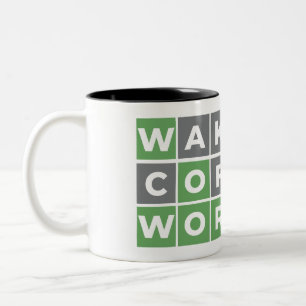 Koffiewoorden oplichten Origineel Tweekleurige Koffiemok