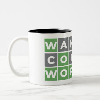 Koffiewoorden oplichten Origineel Tweekleurige Koffiemok