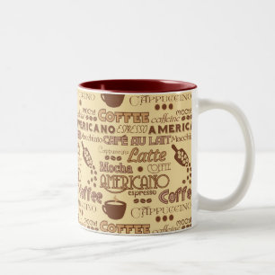 Koffiewoorden Tweekleurige Koffiemok