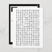 koffiewoordzoekpuzzel briefkaart (Voorkant / Achterkant)