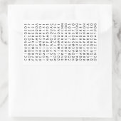 koffiewoordzoekpuzzel rechthoekige sticker (Tas)