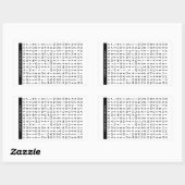 koffiewoordzoekpuzzel rechthoekige sticker (Vel)