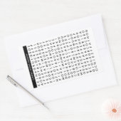 koffiewoordzoekpuzzel rechthoekige sticker (Envelop)