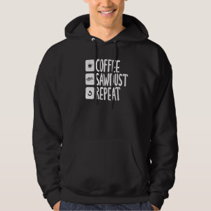 Koffiezaagsel Herhaling van timmerhout Hoodie
