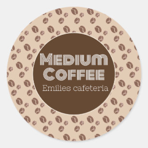 Koffiezaak Smaak Medium Type Restaurant Ronde Sticker