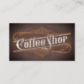 Koffiezaak Vintage Lettering Visitekaartje (Voorkant)