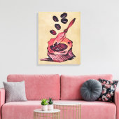Koffiezak Canvas Afdruk (Insitu (Woonkamer))