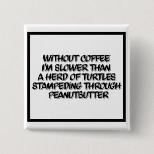 Koffiezak Humor Button zwart-wit