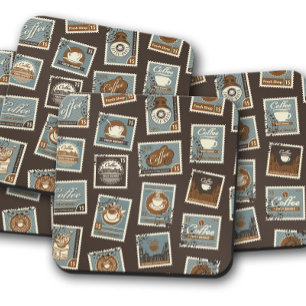 koffiezegels Retro Coffee Cork Onderzetters