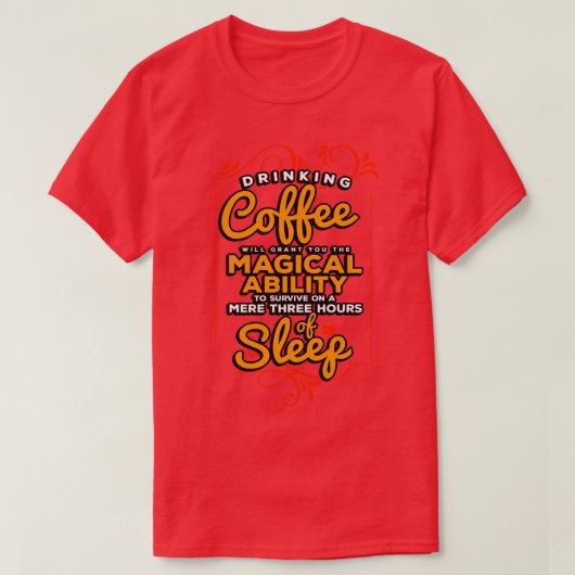 Koffiezetapparaat Drink koffie zal u de MA verlene T-shirt (Design voorkant)