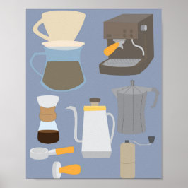Koffiezetapparaat Gereedschap Poster