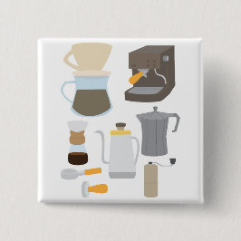 Koffiezetapparatuur Vierkante Button 5,1 Cm