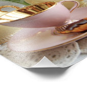 koffiezetset en tulpfotokunstdruk foto afdruk (Hoek)