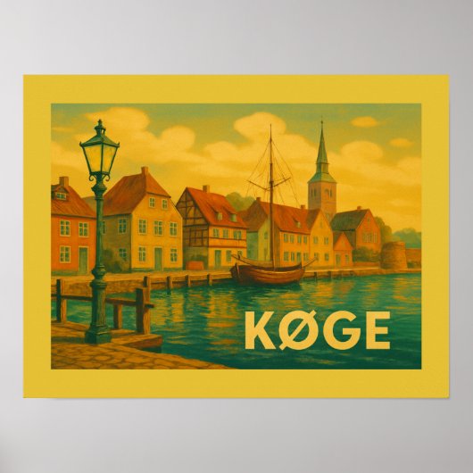 Køge Denmark Old Town Poster (Voorkant)