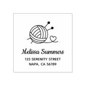 Kogeladres van het Knitting Yarn Craft Rubberstempel (Afrduk)