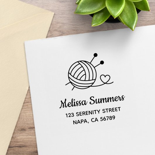 Kogeladres van het Knitting Yarn Craft Rubberstempel