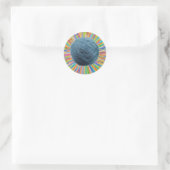 Kogelbal van wol Sticker (Tas)