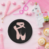 Kogelballetschoenen, balletdanser papieren bordje (Feest)