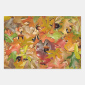 Kogelbladeren en -eikels inpakpapier vel (Voorkant 2)