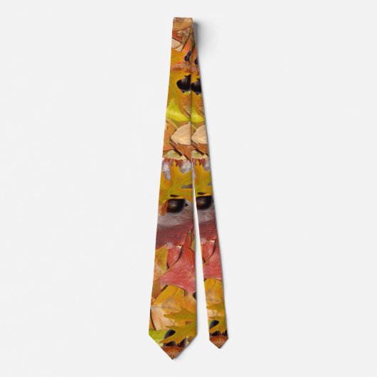 Kogelbladeren en -eikels stropdas (Voorkant)