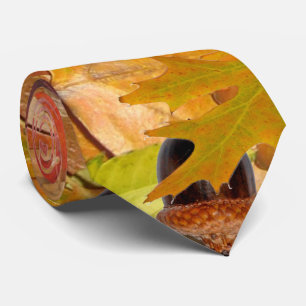 Kogelbladeren en -eikels stropdas