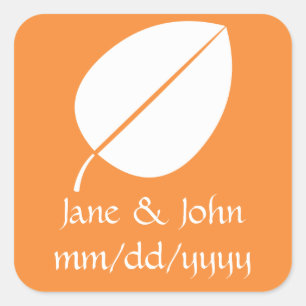Kogelbladeren in Oranje Sticker