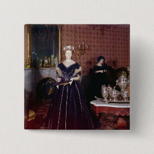 Kogelboon van Mary Todd Lincoln Vierkante Button 5,1 Cm