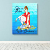 Kogelkip | Kipkunst Canvas Afdruk (Insitu (Houten vloer))