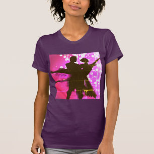 kogelkoppeling in roze stand t-shirt
