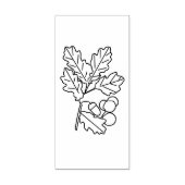 Kogelmoerassen en -eikels 	rubberstempel (Afrduk)