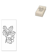 Kogelmoerassen en -eikels 	rubberstempel (Gestempeld)