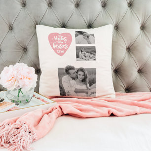 Kogelpaar Foto's en hanen en Kisses PInk Heart Kussen