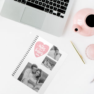 Kogelpaar Foto's en hanen en Kisses PInk Heart Notitieboek