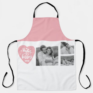 Kogelpaar Foto's en hanen en Kisses PInk Heart Schort