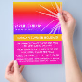 Kogelpalm Leaf Silhouette, Travel Agent Advert Flyer (Hand)