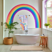 Kogelpastelregenbooggepersonaliseerde badhanddoeks bad handdoek