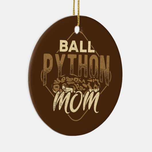 Kogelpython moeder reptielsoort venomeus serpent keramisch ornament (Rechts)