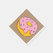 Kogelroze donut dessert kind servet (Hoek)