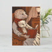 Kogels die een boek lezen bedankkaart (Staand voorkant)