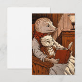 Kogels die een boek lezen bedankkaart (Voorkant / Achterkant)