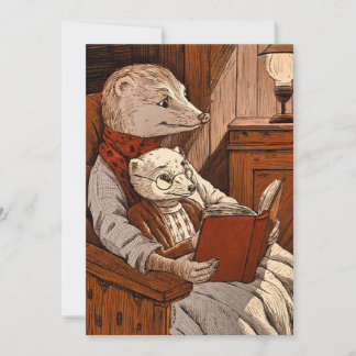 Kogels die een boek lezen feestdagenkaart