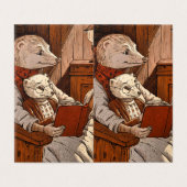 Kogels die een boek lezen kaart (Buitenkant ongevouwen)