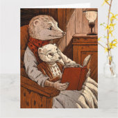 Kogels die een boek lezen kaart (Gele Bloem)