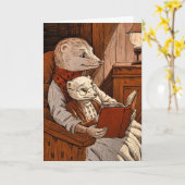 Kogels die een boek lezen kaart (Gele Bloem)