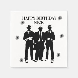 Kogels en gangsters partij servetten