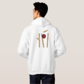 Kogels en pompen, van cricket, hoodie (Achterkant volledig)